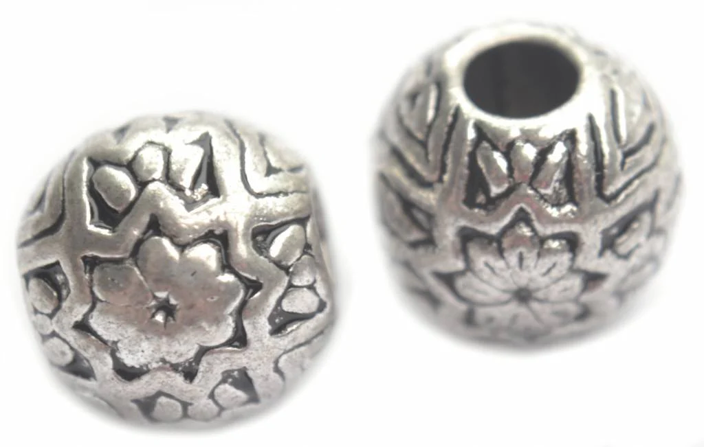 Kraal rond Ø3mm zilver - 4 stuks