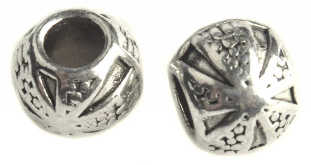 Kraal rond Ø5mm Zilver 7x8mm - 8 stuks