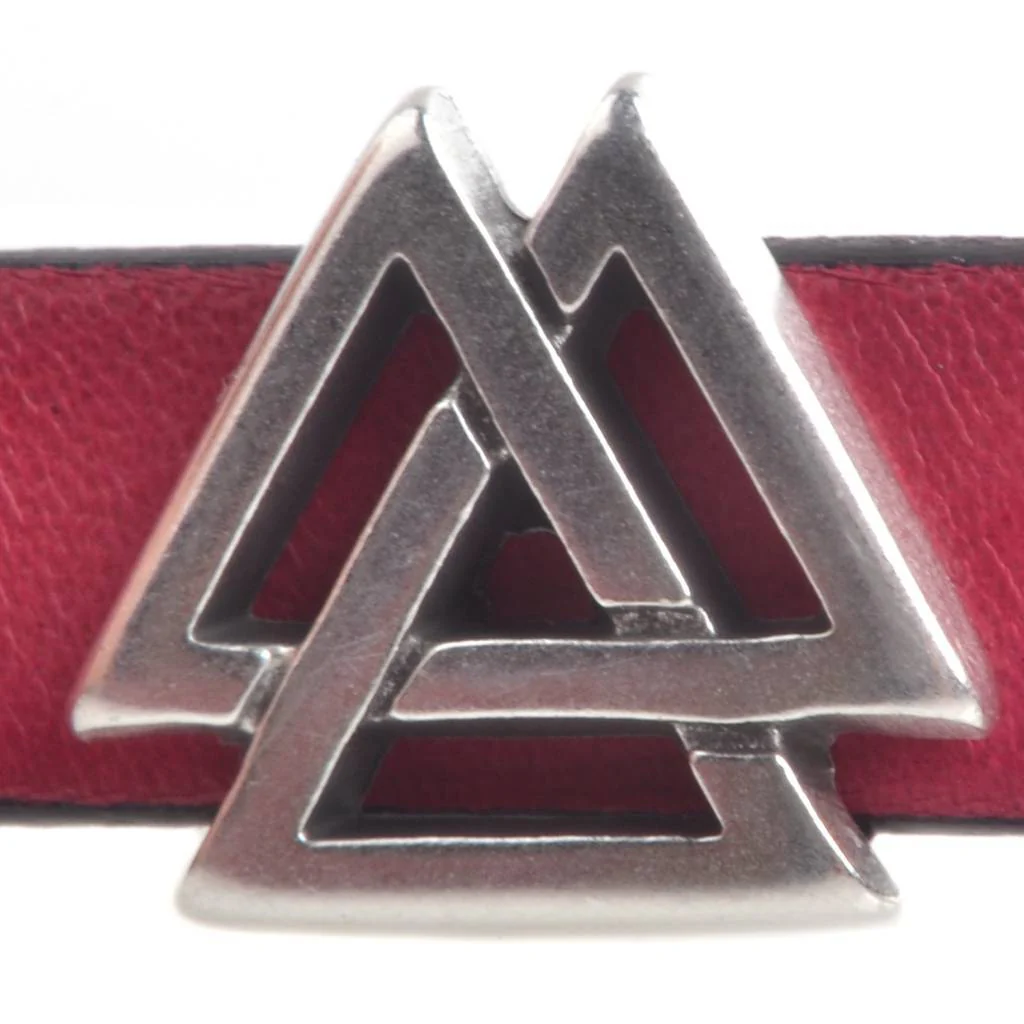 Leerschuiver triangel Ø10x2.5mm Zilver DQ