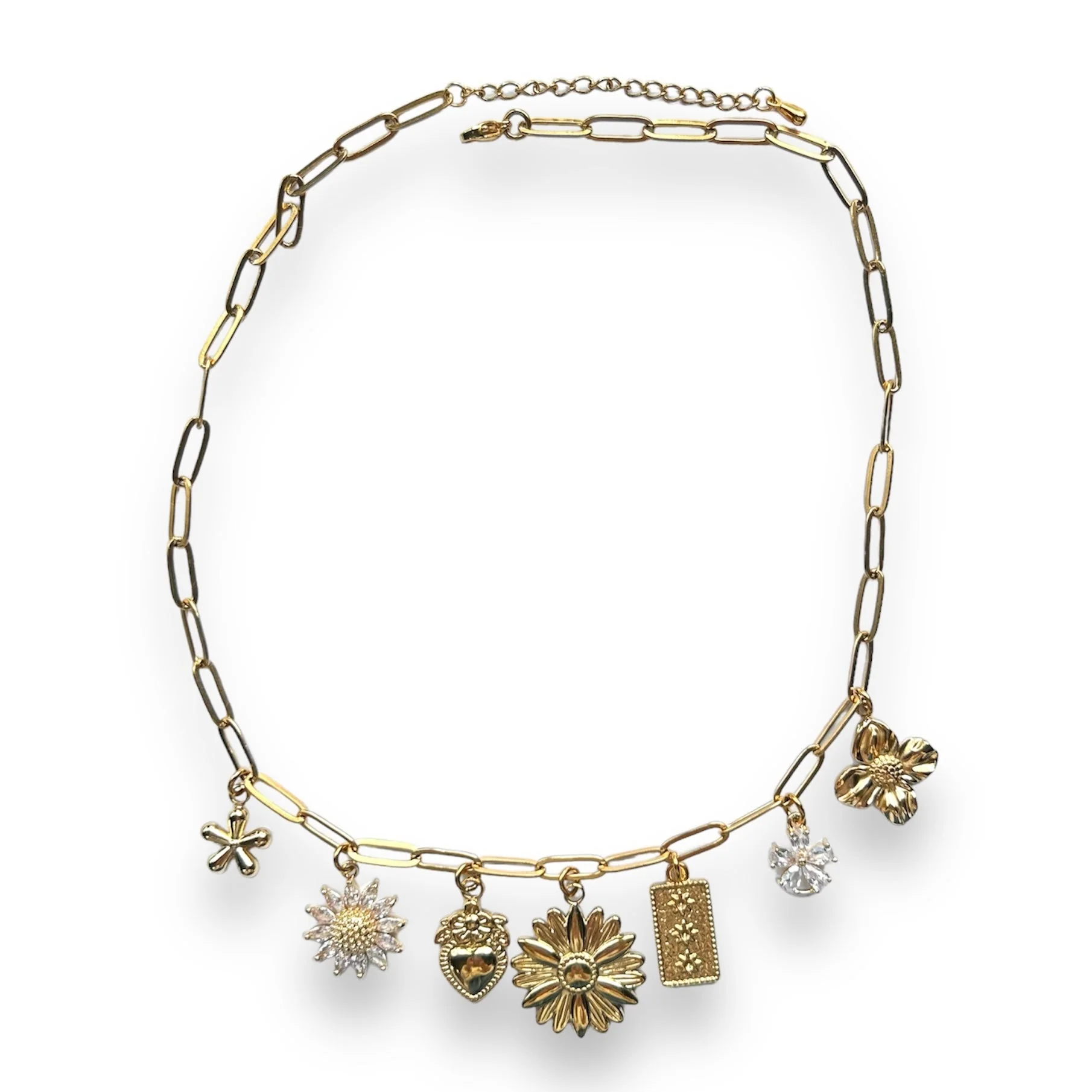Zirconia flowers ketting Stainless steel - Image 4