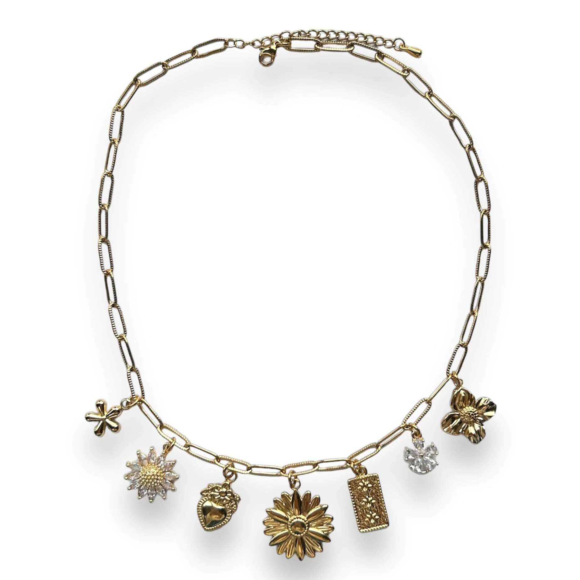 Zirconia flowers ketting Stainless steel - Image 5