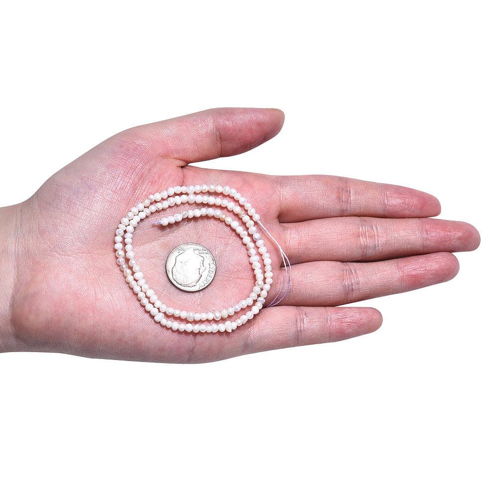 Zoetwaterparel rond 2-3mm wit - per stuk - Image 2