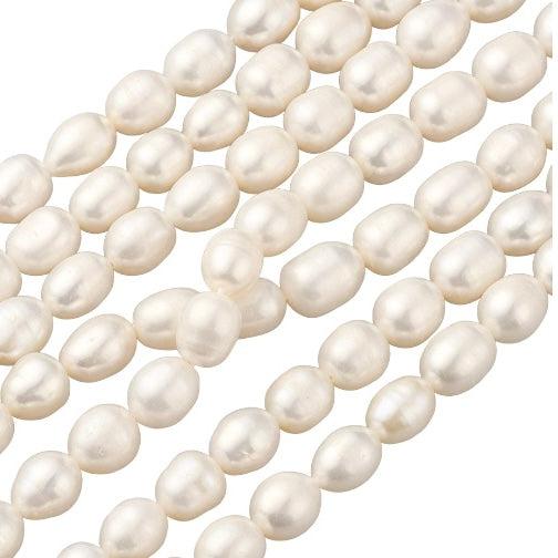 Zoetwaterparel 8-9mm wit - per stuk