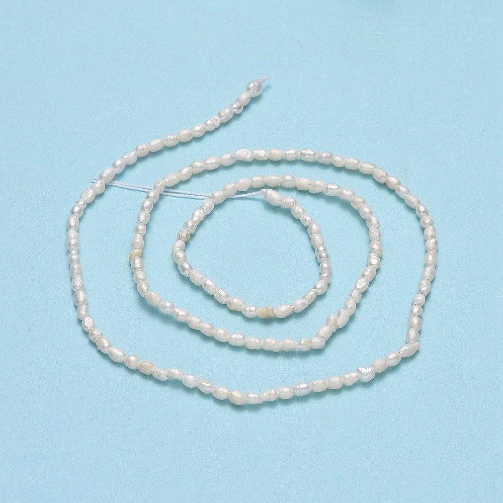 Zoetwaterparel lang 2-3mm wit - per stuk - Image 3
