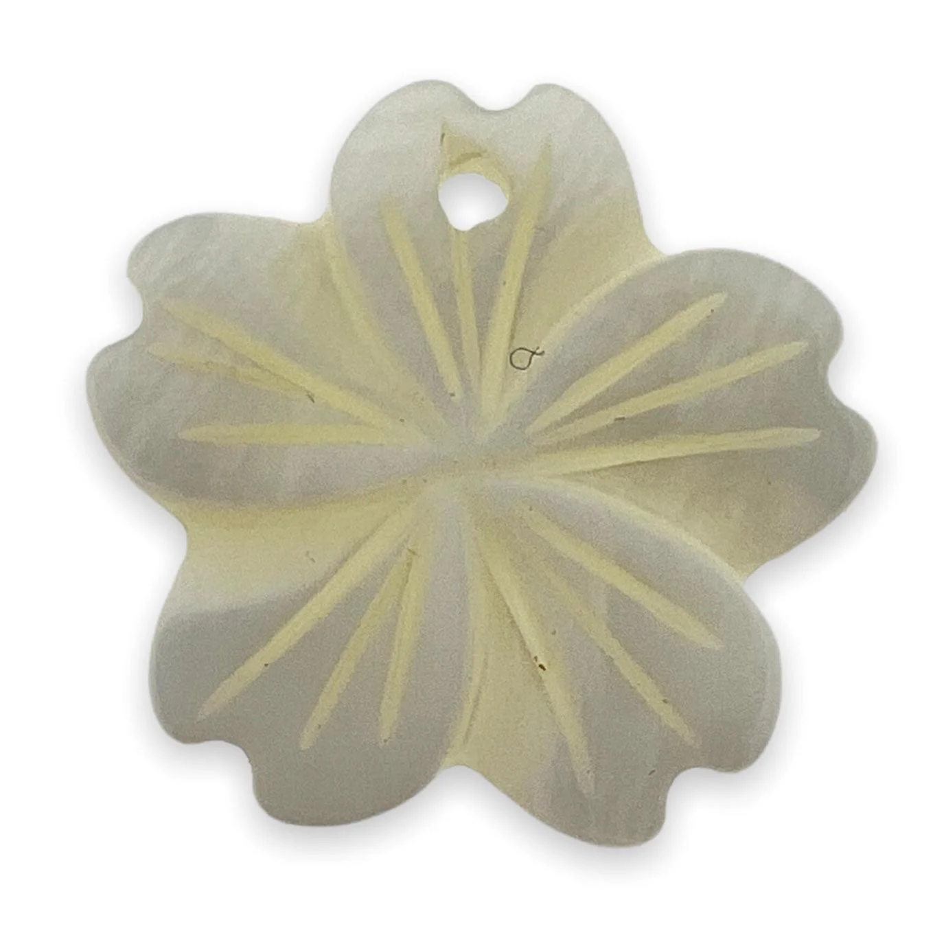 Zoetwaterschelp bedel Bloem parelmoer 20mm - per stuk