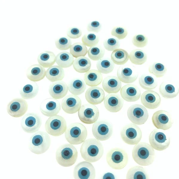 Zoetwaterschelp kraal Evil eye parelmoer 9mm - Image 2