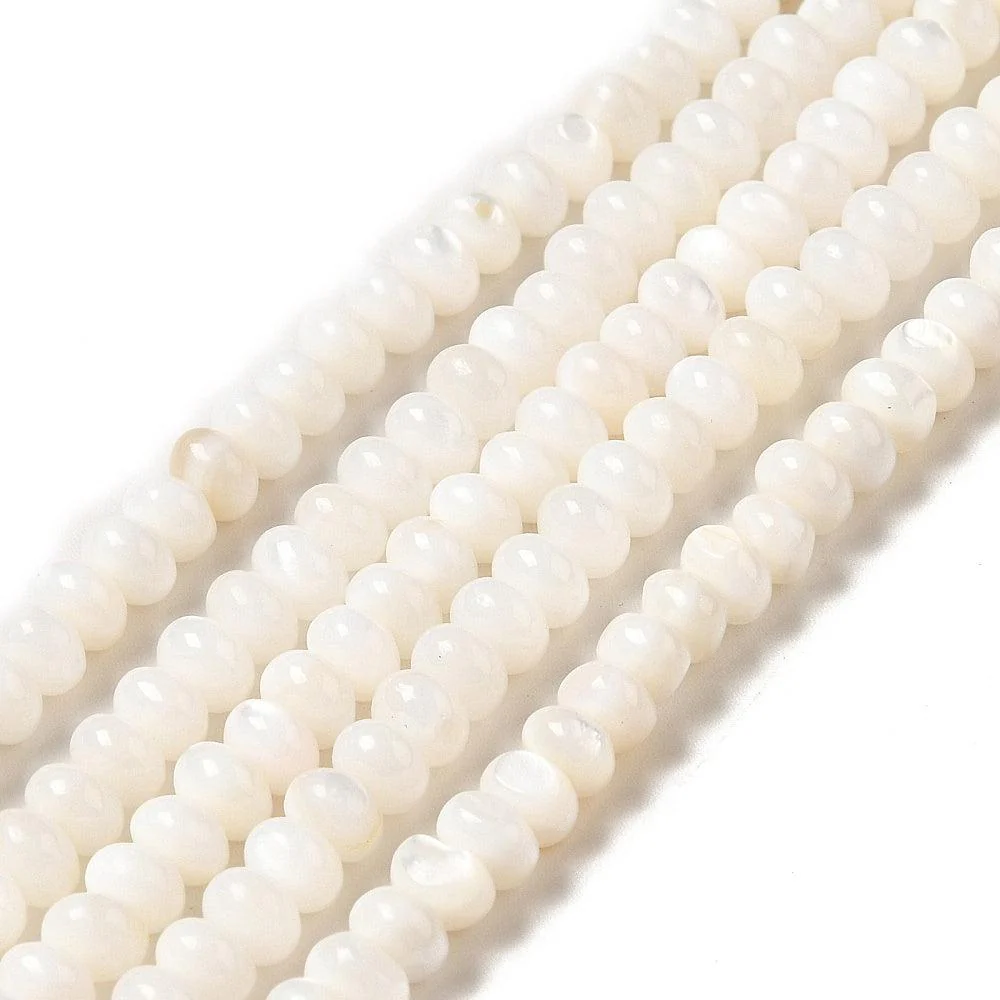 Zoetwaterschelp kraal parelmoer 5x3mm- per ±9cm