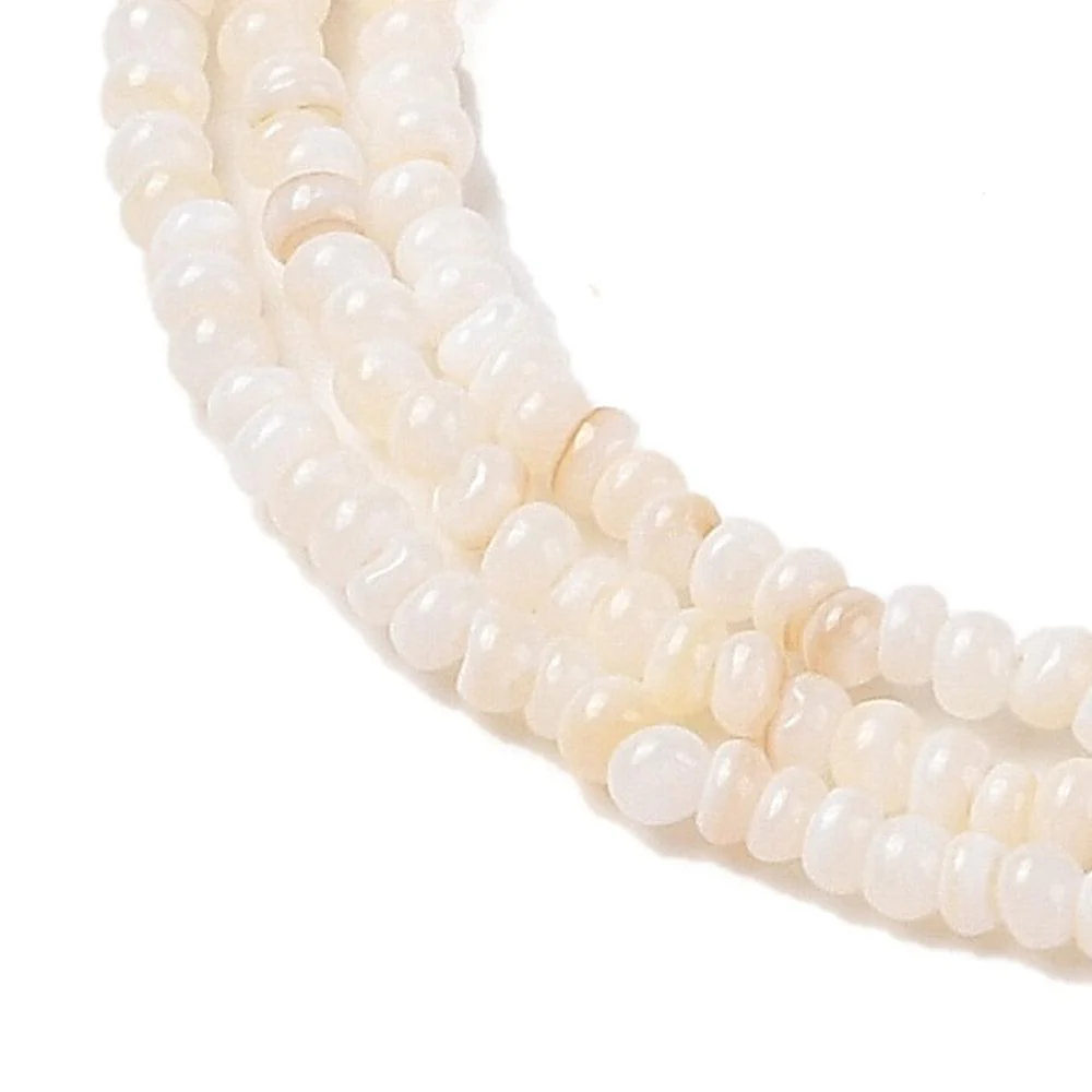 Zoetwaterschelp kraal white 2x1mm - ±9cm