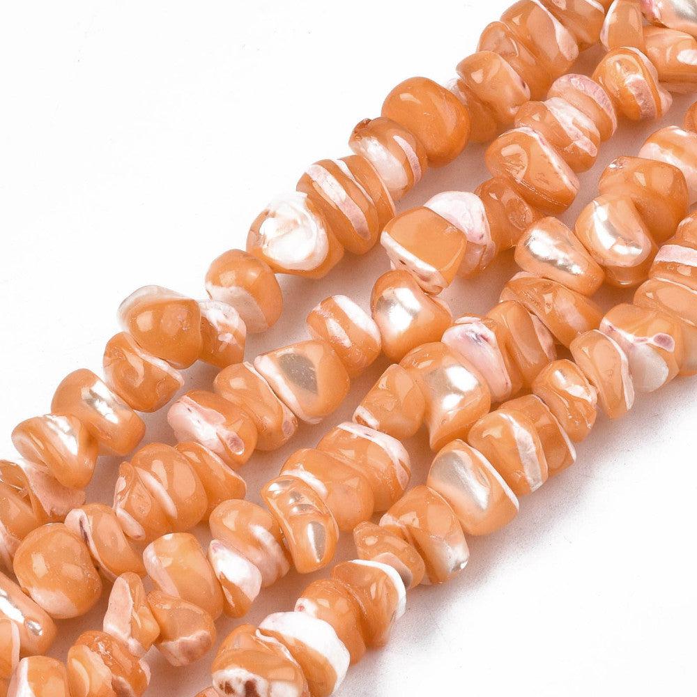 Zoetwaterschelp nugget Sandy Orange 3-5mm - per ±25 stuks - Image 2