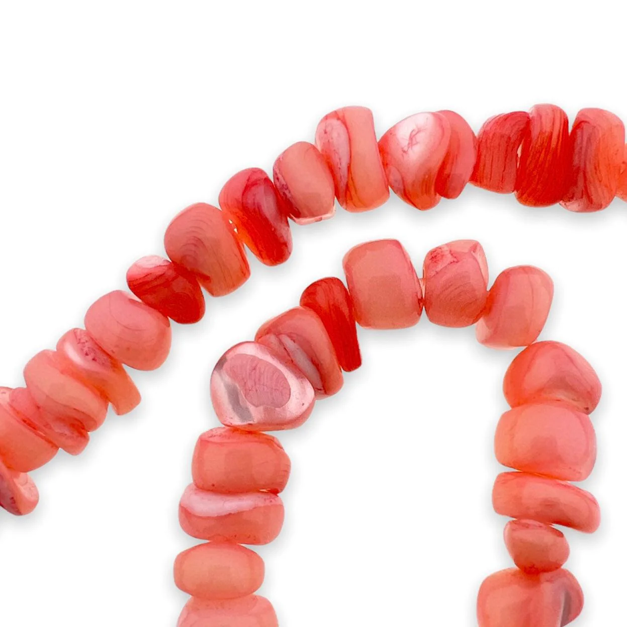 Zoetwaterschelp nugget salmon 3-5mm - per ±25 stuks
