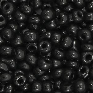 6/0 Rocailles - Zwart 4mm